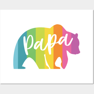 PAPA BEAR RAINBOW Posters and Art